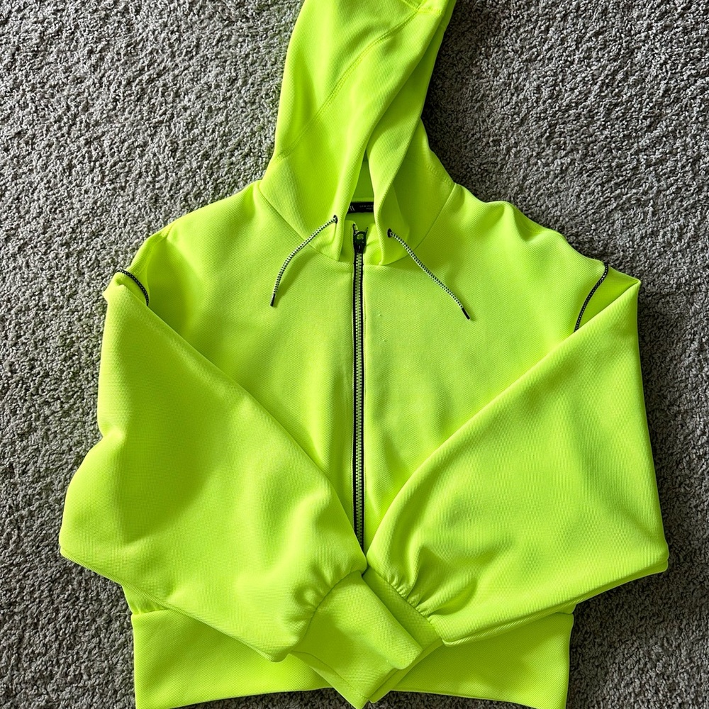 Zara Neon Full Zip Hoodie